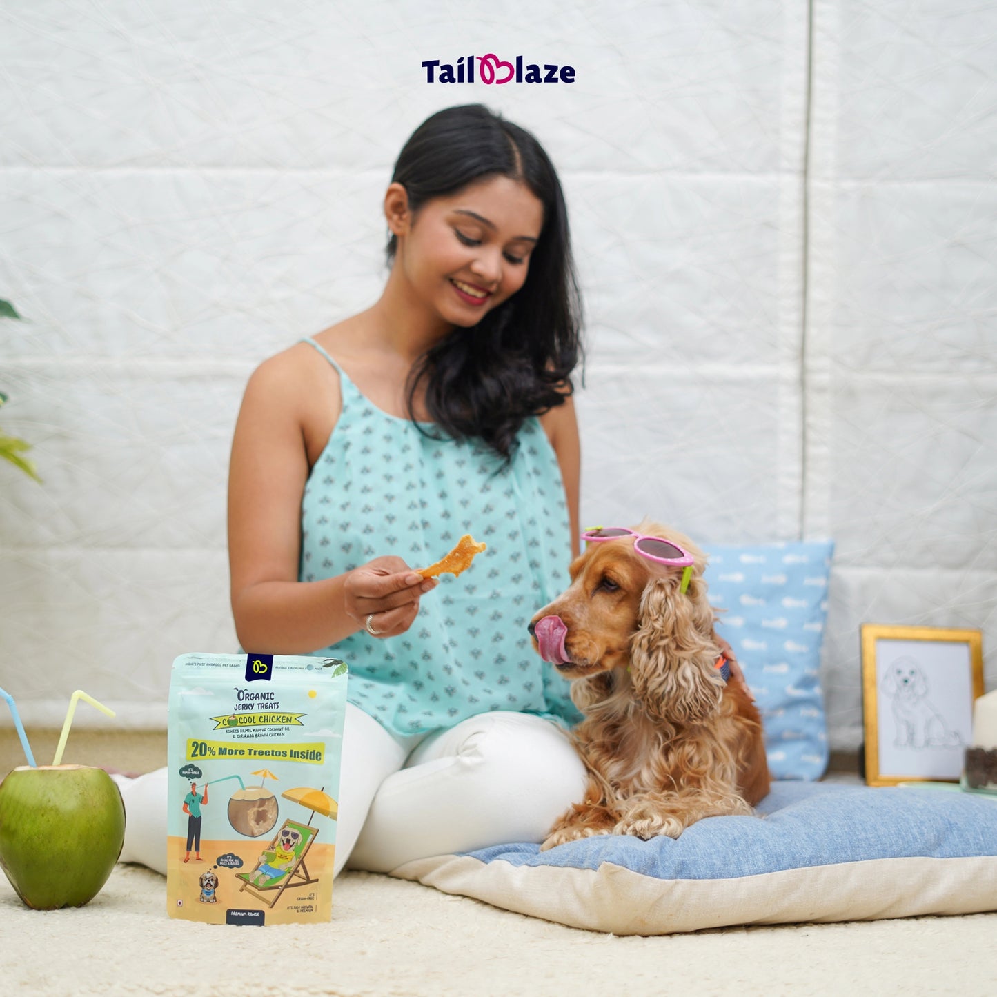 TailBlaze Cocool Calming & Skin Care Treats | Anti-Anxiety & Coat Health | Organic Dog Treats