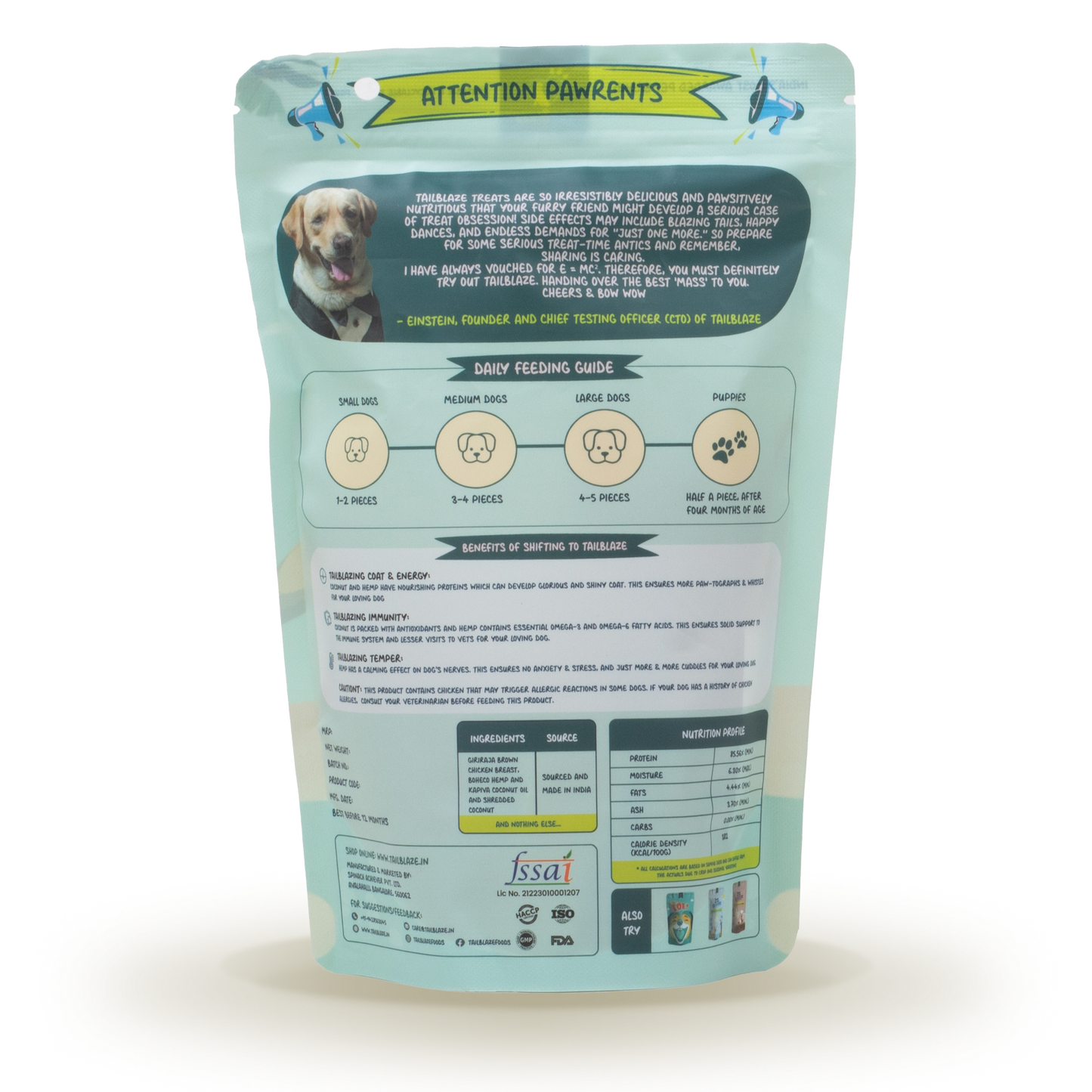 TailBlaze Cocool Calming & Skin Care Treats | Anti-Anxiety & Coat Health | Organic Dog Treats