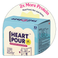 HeartPour pack sizes 3 to 28 Hearts