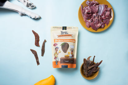 Richy Rich Mango Mutton Gir Kesar Mango & Pasanday- Style Mutton Jerky Treats for Dogs | 20% Extra Free