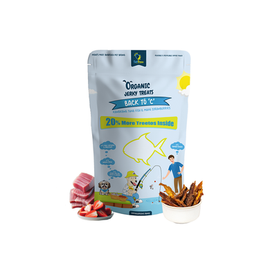 Back to 'C': Strawberries & Fish Jerky Treats for Dogs - Premium Dog Treats from TailBlaze - Just Rs. 349! Shop now at TailBlaze