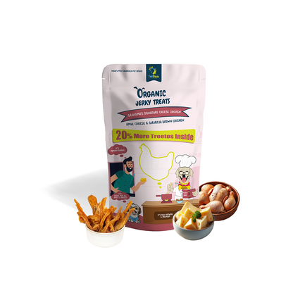 Grandma's Signature Amul Cheese & Giriraja Brown Chicken Jerky Treats for Dogs | 20% Extra Free - Premium Dog Treats from TailBlaze - Just Rs. 309! Shop now at TailBlaze