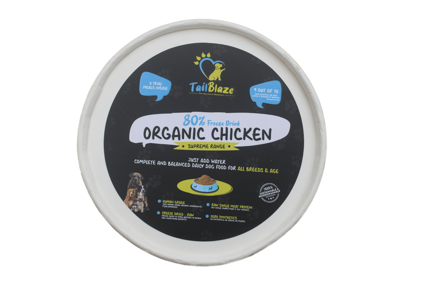Organic 3 Trial Meals (80% Chicken + 20% Fruits & Veggies) - Premium  from TailBlaze - Just Rs. 99! Shop now at TailBlaze