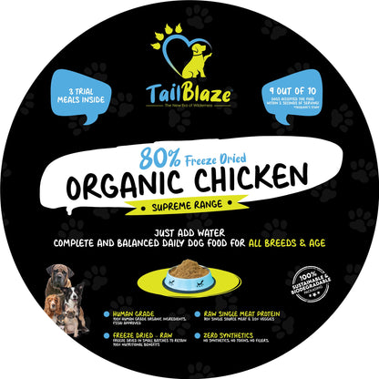 Organic 3 Trial Meals (80% Chicken + 20% Fruits & Veggies) - Premium  from TailBlaze - Just Rs. 99! Shop now at TailBlaze